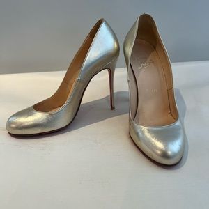 Christian Louboutin Platinum Leather Pump